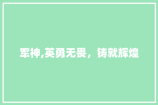 军神,英勇无畏，铸就辉煌