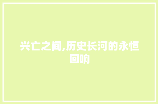 兴亡之间,历史长河的永恒回响