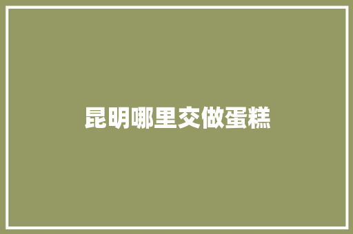 昆明哪里交做蛋糕