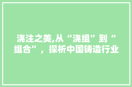 浇注之美,从“浇组”到“组合”，探析中国铸造行业的发展历程 财务报告范文